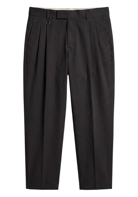 Paolo Pecora Milano Men's Double Pleat Stretch Trousers - Black 9000 PAOLO PECORA |  | B041 01999000